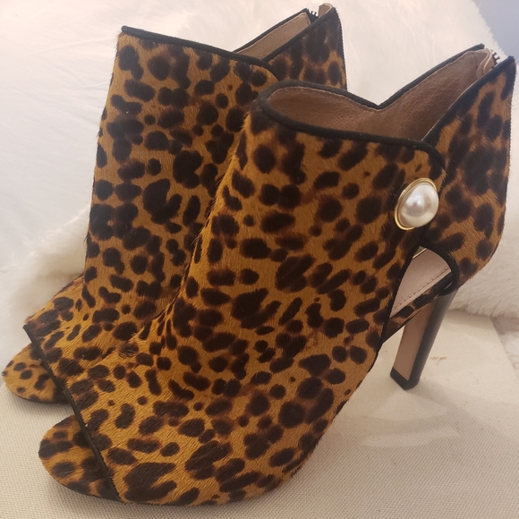Louise et Cie leopard ankle boots SZ 8M - Picture 1 of 4